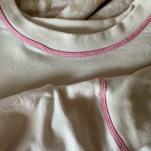 Maurices Cream and Pink Accent Top